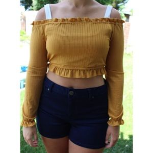 Mustard Crop Top
